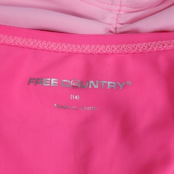 🧚‍♂️Free Country Fuchsia, Coral Orange, & Pink Colorblock Tankini - Picture 8 of 12